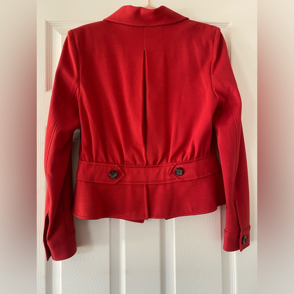 Cabi #3374 Little Red Jacket Pocket Buttons Blazer Size 6 - Picture 5 of 8